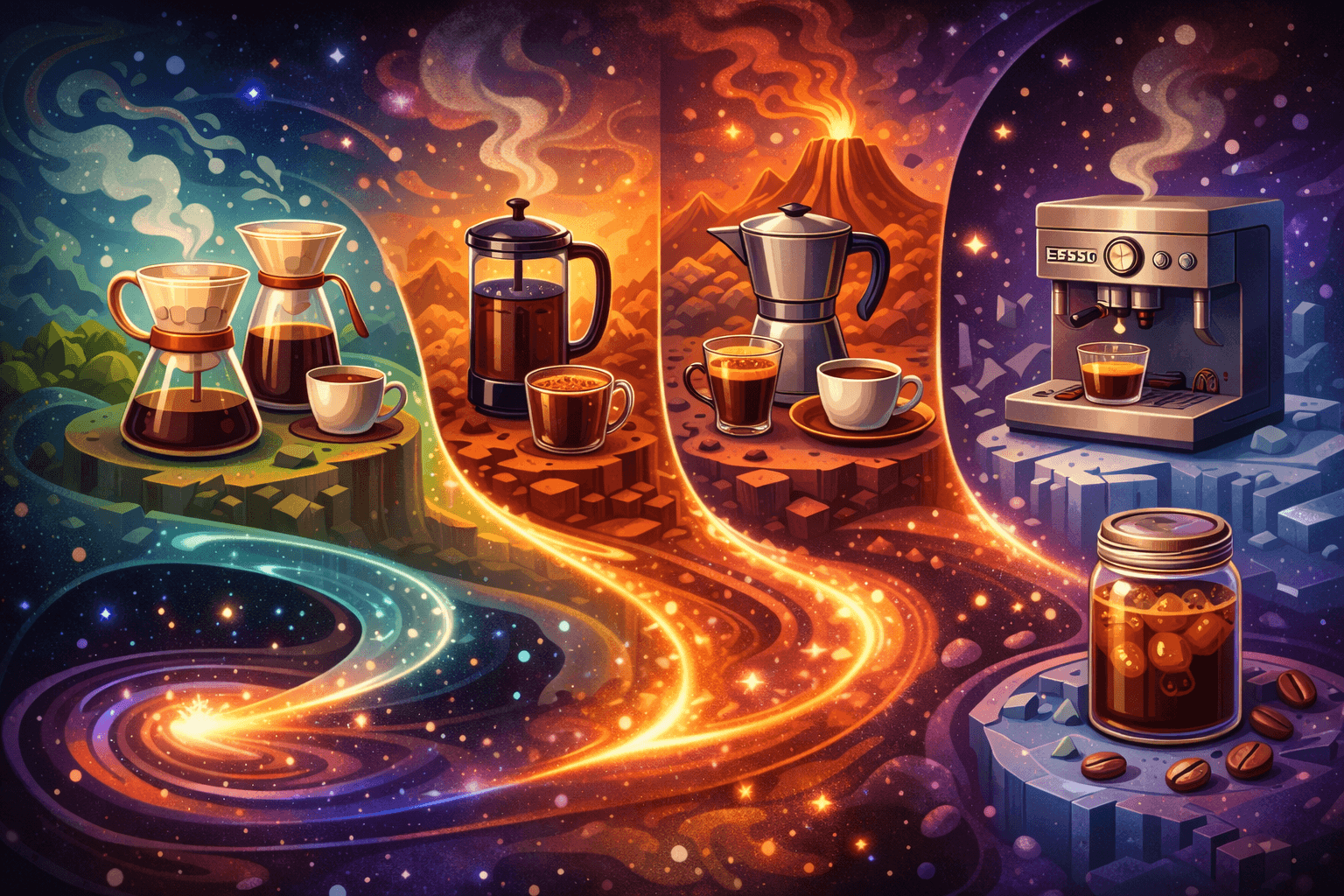 O Multiverso dos Métodos: como cada preparo muda o sabor (e qual combina com você)