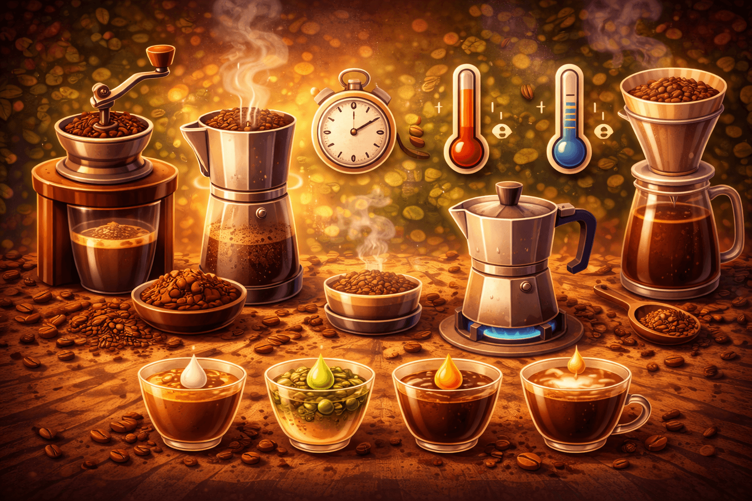 Moagem e Extração: o motor do sabor (como corrigir café aguado, azedo ou amargo)