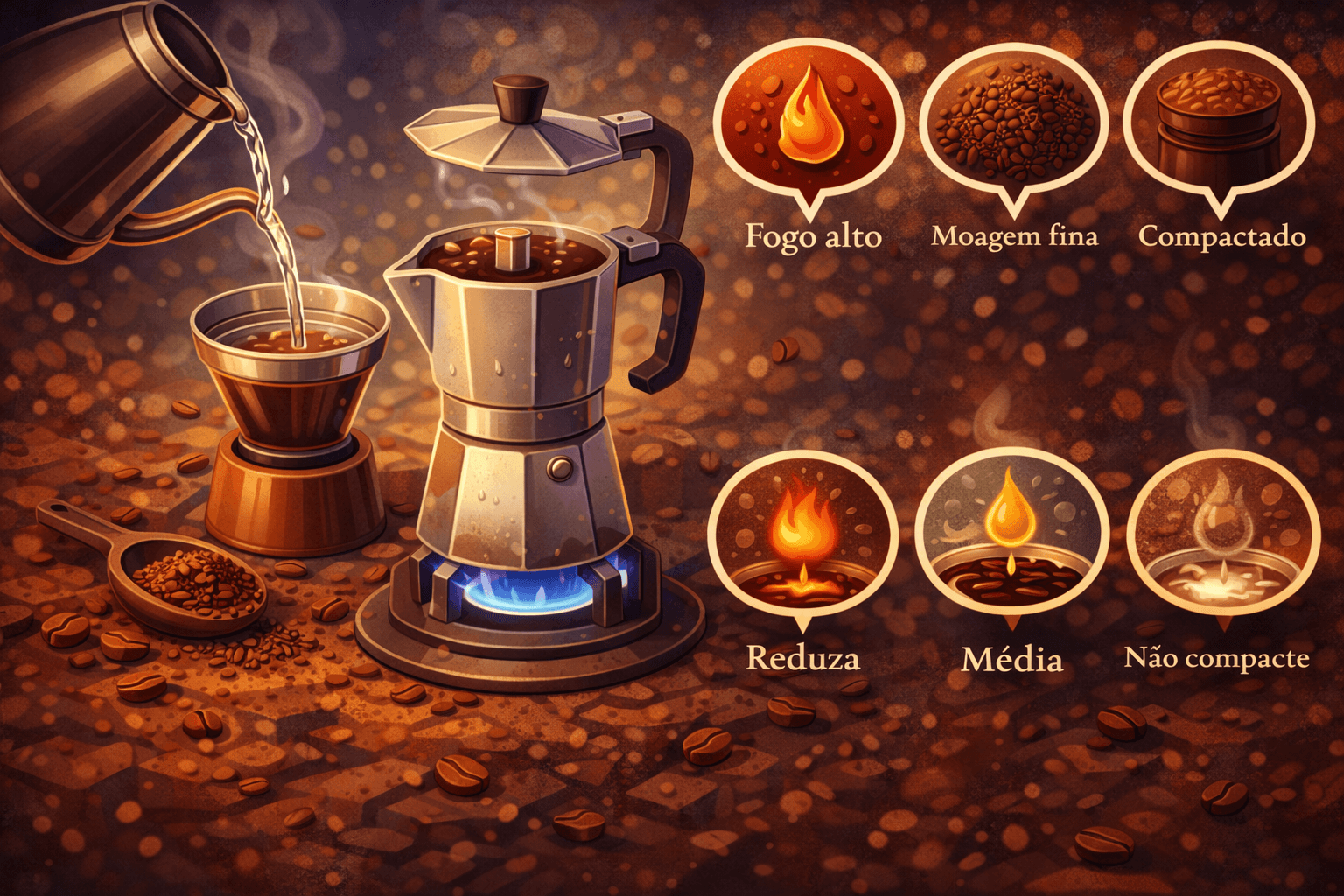 Cafeteira Italiana (Moka): como fazer intenso sem amargar (passo a passo e debug)