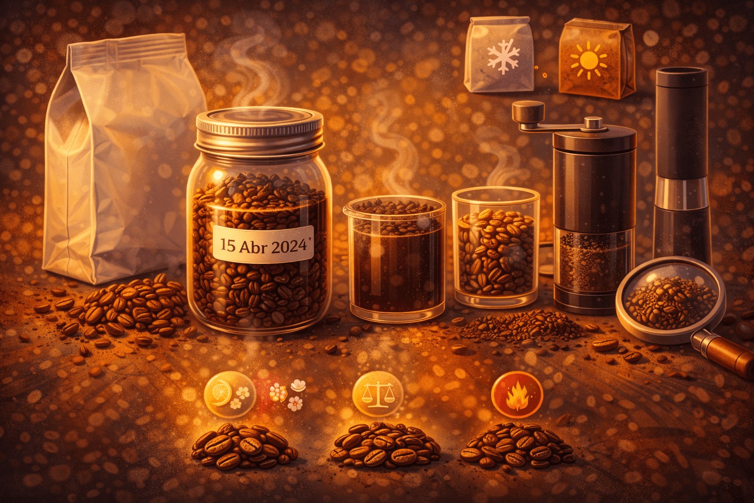 Torra e Frescor: data de torra, armazenamento e quando moer (o meta do sabor)