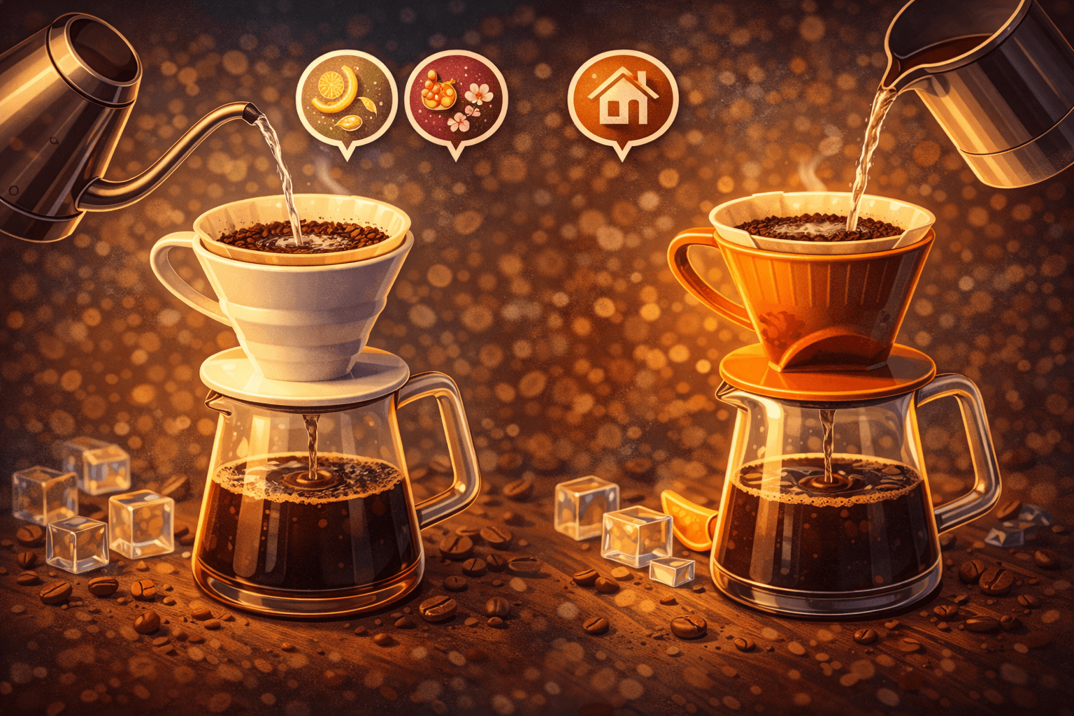 V60 (cone) vs Melitta (filtro comum): qual escolher e por que